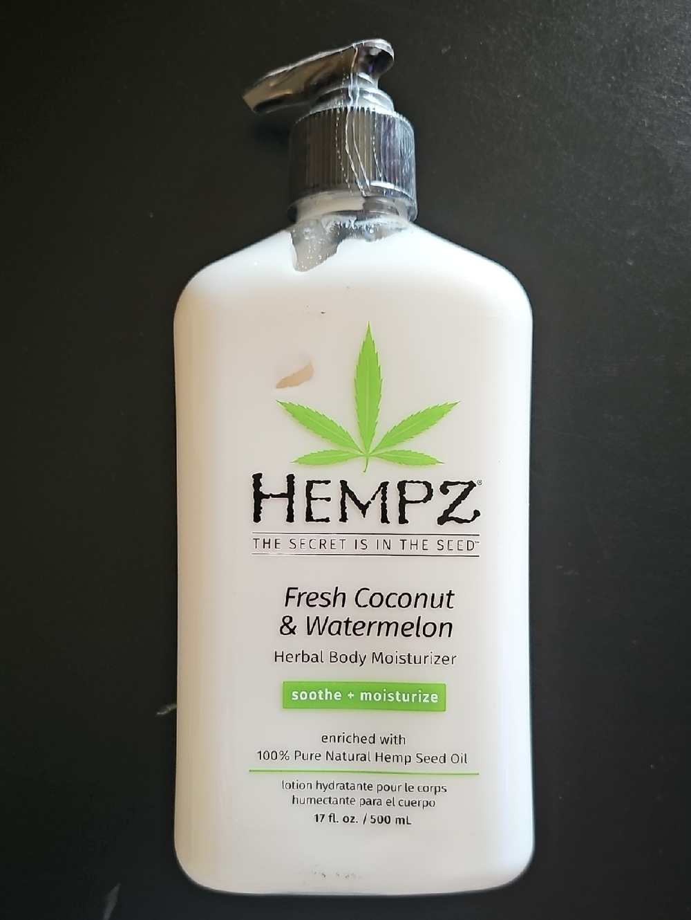 Hempz Fresh Coconut & Watermelon Lotion – White and Green Bottle